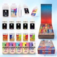 Wholesale empty Blinkers FLIP dual chamber disposable vape devices and custom packaging display box