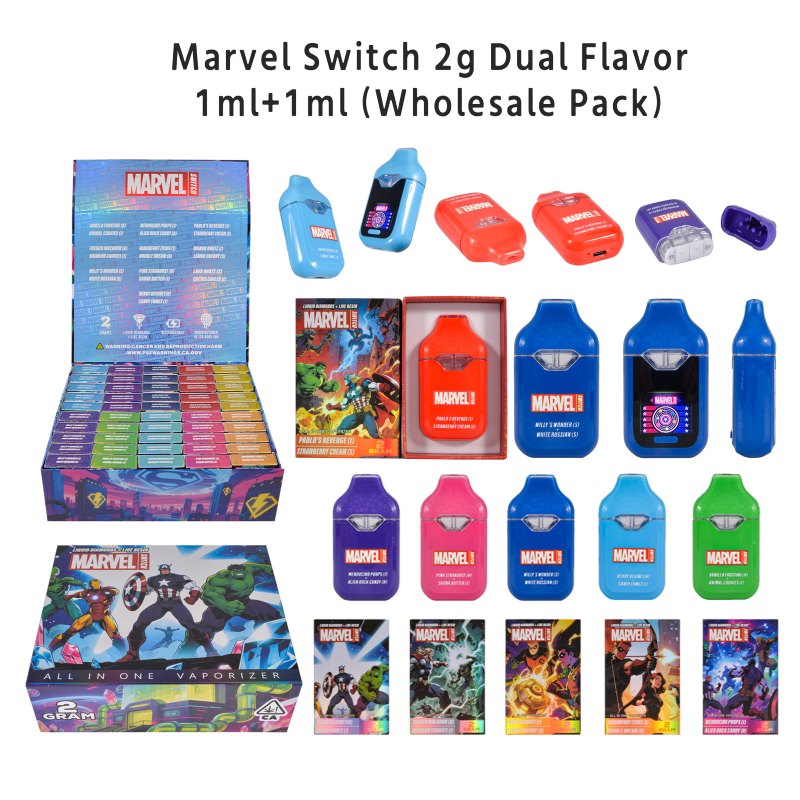 2 flavor vape switch Marvel 2g Empty Dual Wholesale Flavour:Blueberry Raspberry (£16.67) Vape Kit RELX Pod Pro |