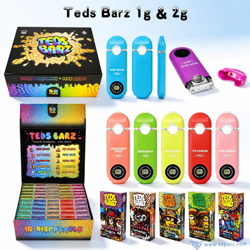 Teds Barz Empty Disposable Vape (For Live Resin).