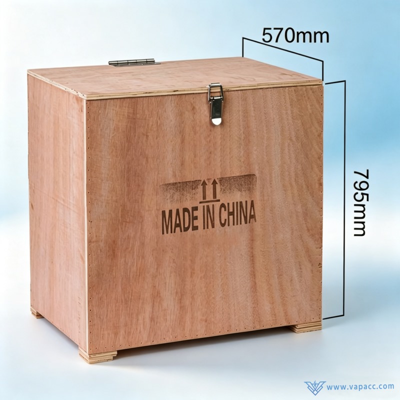 Heavy-duty wooden crate packaging for automatic vape filling machine export shipping