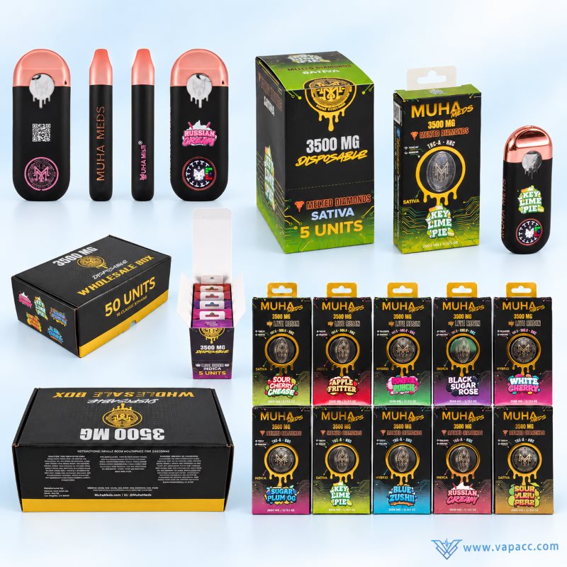 Wholesale empty Muha Meds 3.5g disposable vape pens with complete packaging kit