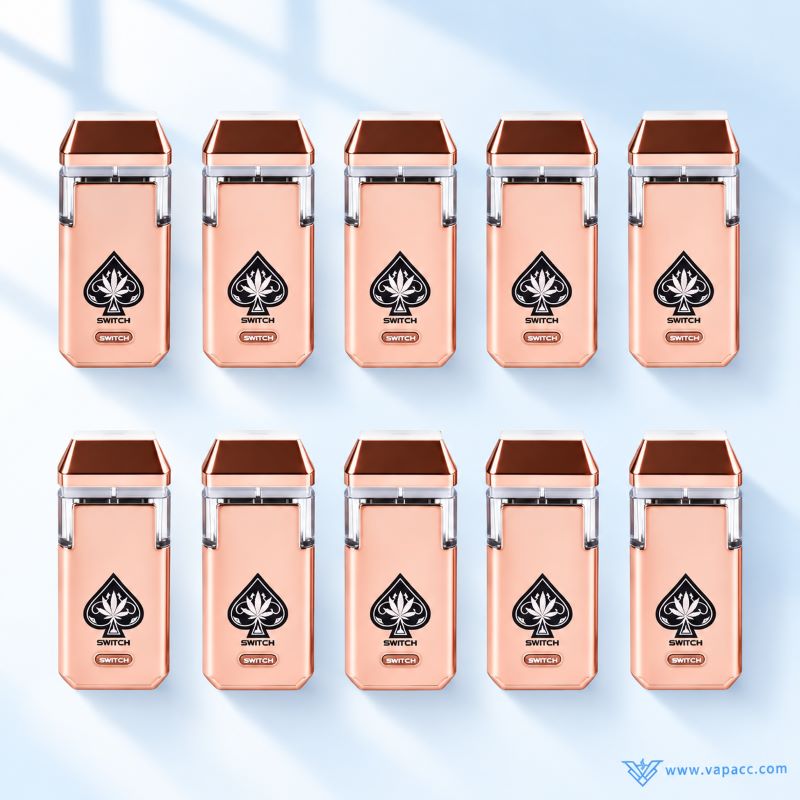 ace ultra 2g rose gold dual flavor empty vapes front spade logo view