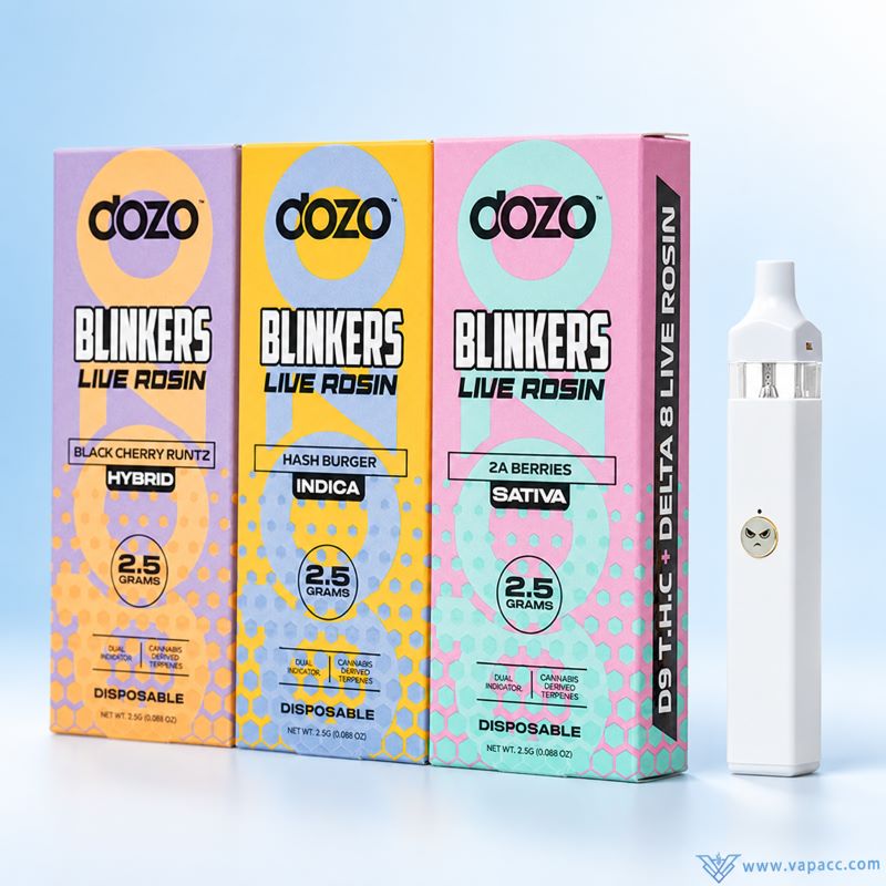 DOZO Blinkers 2.5g empty disposable vape wholesale boxes with empty device