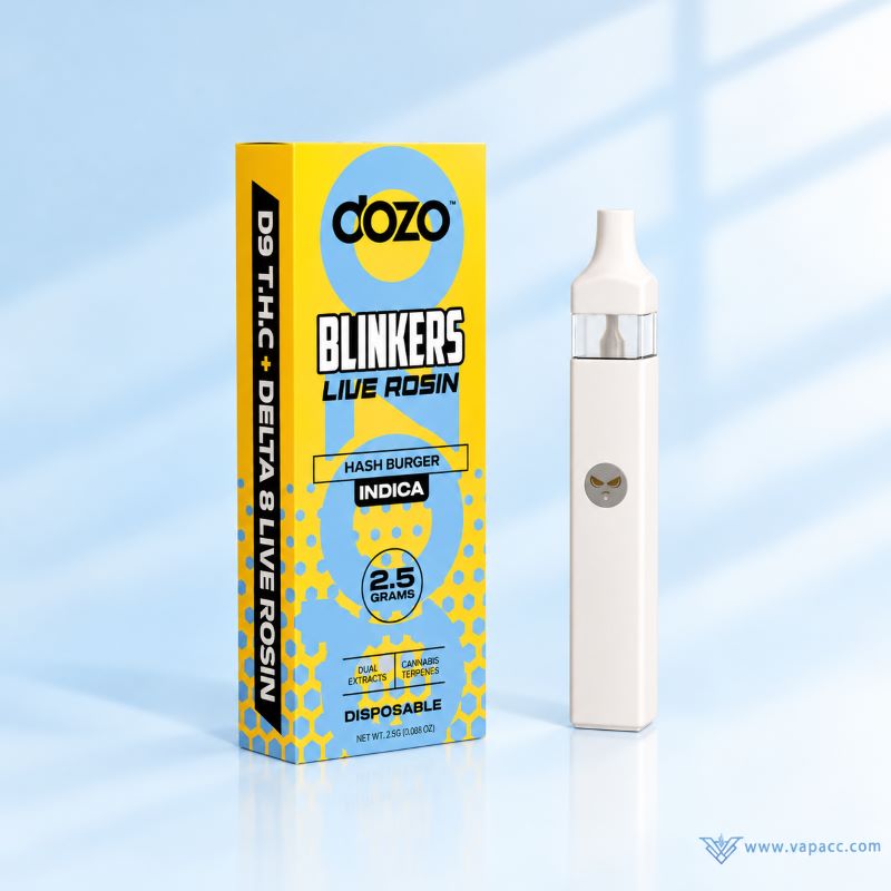 DOZO Blinkers 2.5g empty vape device and packaging box