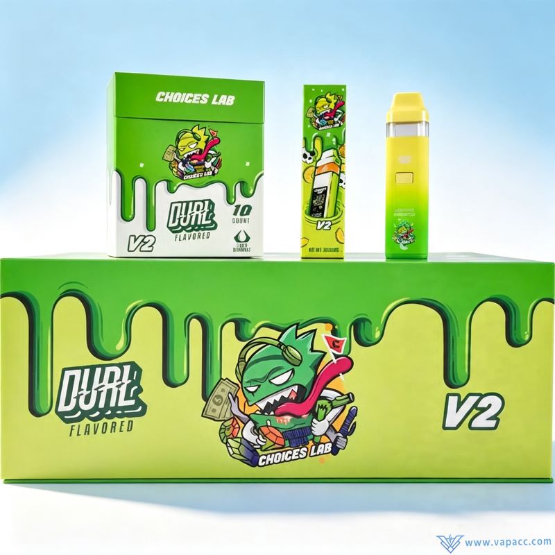 Complete packaging kit for empty Choices Lab V2 dual chamber vape pens