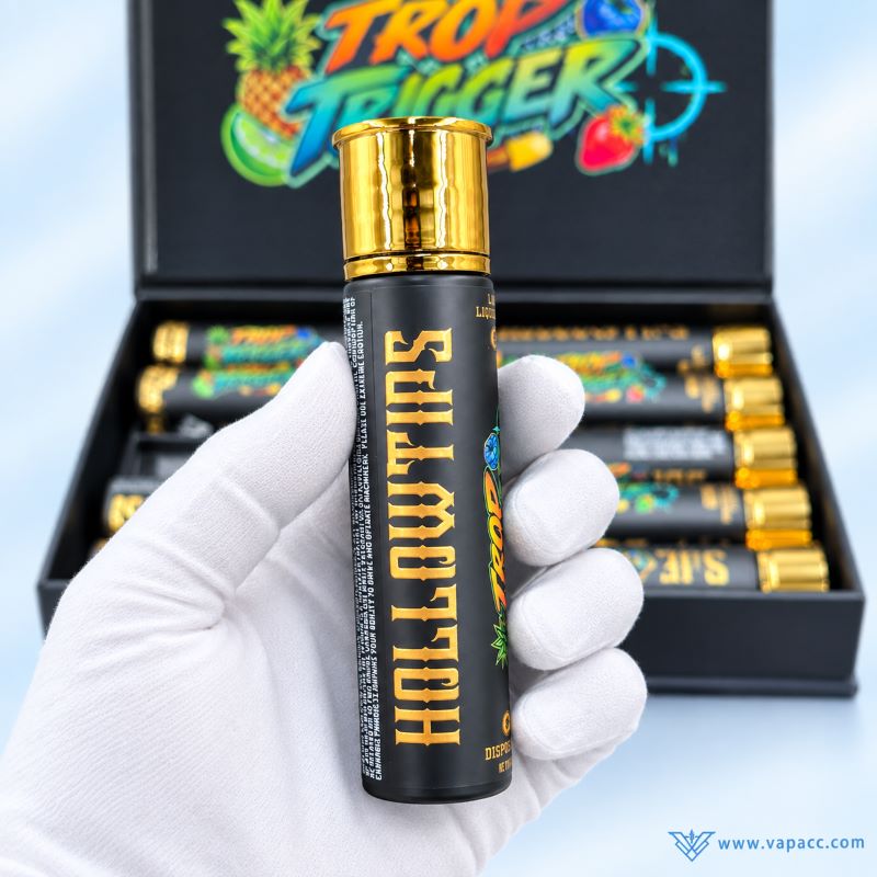 hand holding empty hollow tips v1 2g disposable vape casing shell front