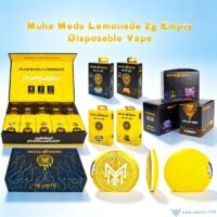 Wholesale empty Muha Meds x Lemonade 2g disposable vapes with full retail packaging