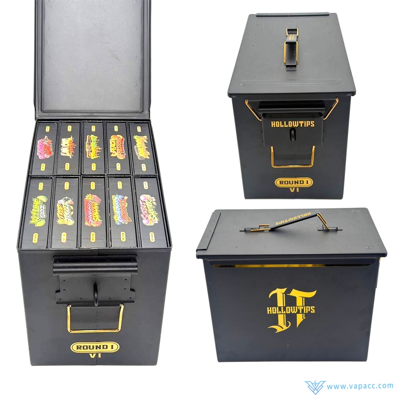 hollow tips v1 2g empty cart 100 unit master box packaging