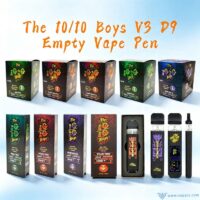 The 10/10 Boys V3 empty vape pen packaging boxes and devices set