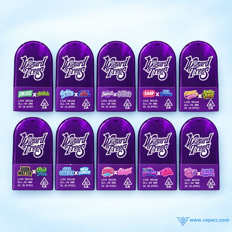 new wizard trees 2g live resin dual chamber empty cart in 10 flavors wholesale